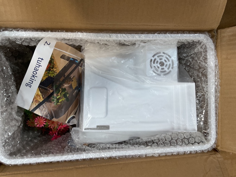 Photo 1 of (Tank + Light + Filter + Filter Balls) Turtle Tank Kit, Turtle Tank Starter Kit,Bottom Drainage, Multi-Function Areas for Turtles, Crabs,Fishes, Amphibians,Reptiles. (15.75 x 8.64 x 8.64 Inch)