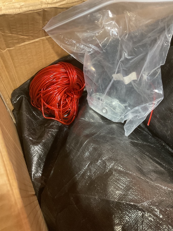 Photo 1 of ** PHOTOS & SIZING FOR ITEM REFERENCE EXACT SIZE UNKNOWN / Color BLACK **Standard Woven Poly Tarp - Blue, 60 x 60'
