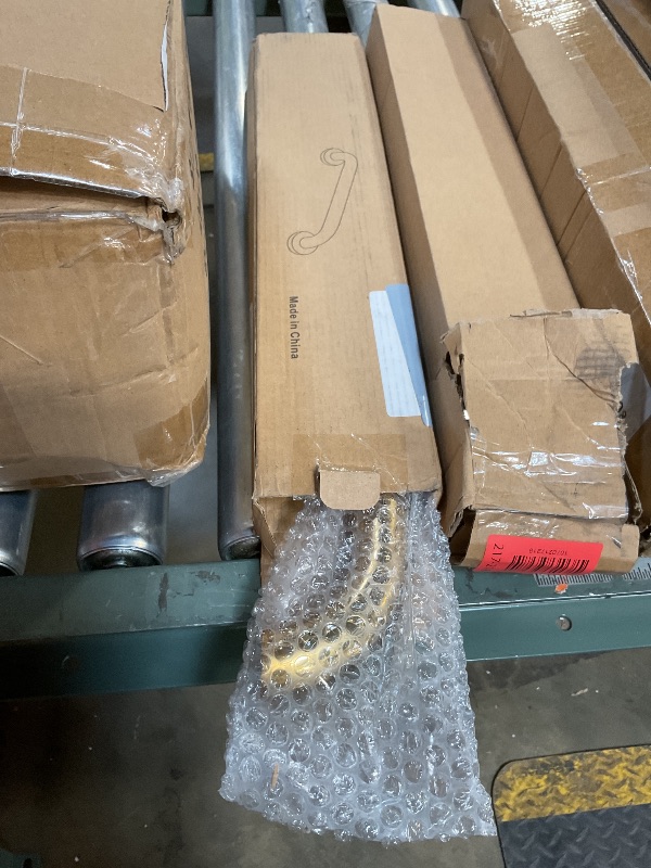 Photo 1 of 20 Inch Anti Slip Shower Grab Gold, Munzong Bathroom Grab Bar, Knurled Bathroom Balance Bar,Safety Hand Rail Support Handicap Elderly Injury Senior Assist Bath Handle