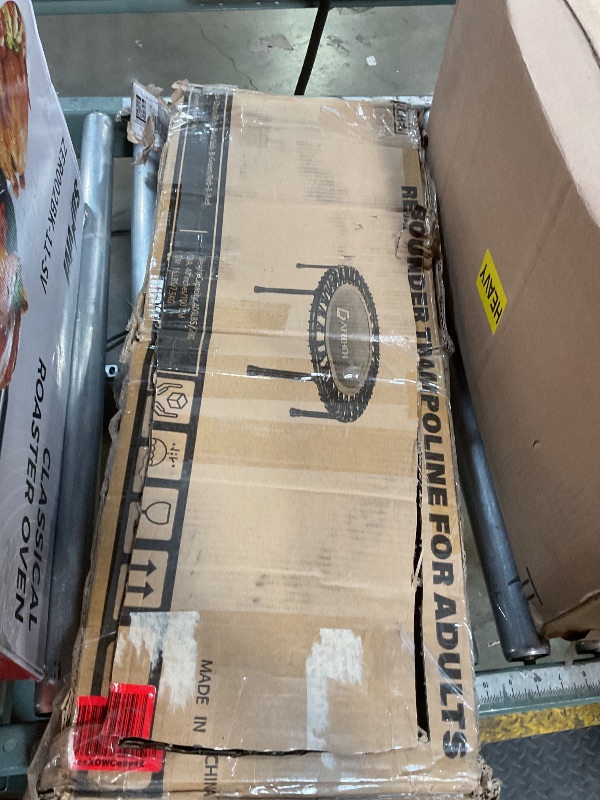 Photo 1 of **HAS MINOR DAMAG (SCRATCHES) ON ASSEMBLY PIECES*** DARCHEN 450 lbs Mini Trampoline for Adults, Indoor Small Rebounder Exercise Trampoline for Workout Fitness for Quiet and Safely Cushioned Bounce, [40 Inch]