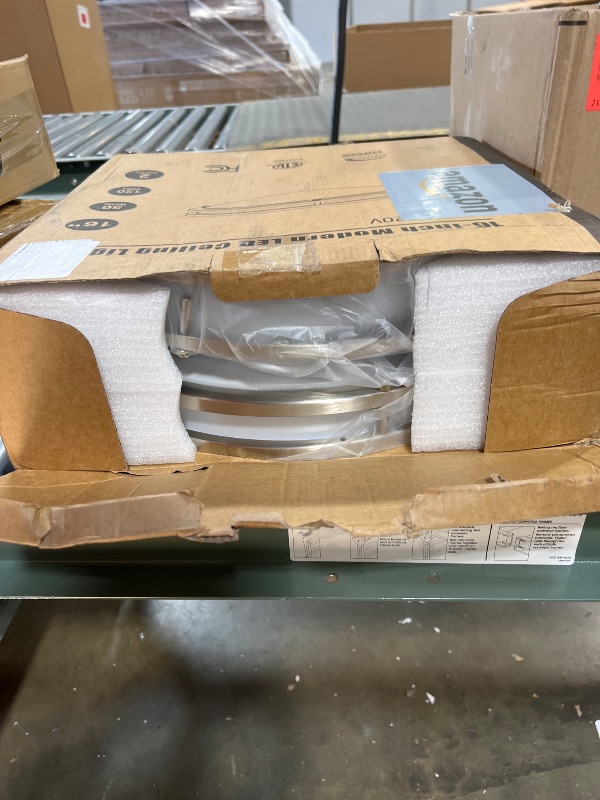 Photo 1 of 16Inch LED Ceiling Light Fixtures, Flush Mount Light Fixtures 50W, 5CCT Adjustable 2700K 3000K 4000K 5000K 6500K, Close to Ceiling Light for Kitchen Hallway Bathroom Kitchen Bedroom Black 2 Packs