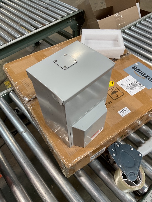 Photo 1 of **MINOR BEND AT HINGE**50 Amp Generator Power Inlet Box with Breaker, Pre-Drilling NEMA SS2-50P Power Inlet Box for 3-Prong Generator Cord, 125/250V,6250/12500W Generator Box - ETL Listed, Large Space Waterproof (Box)