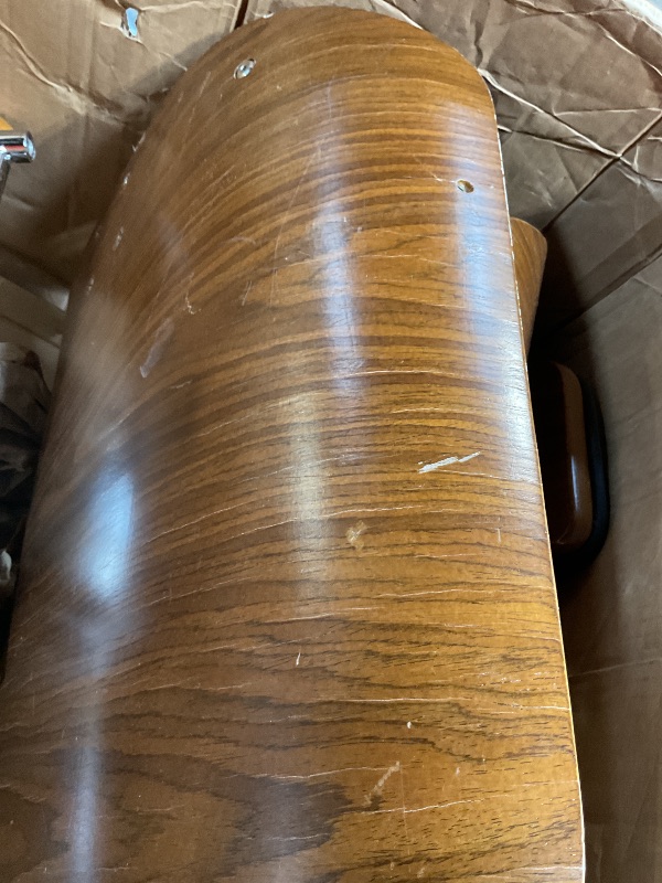 Photo 1 of **SCRATCHES SEEN IN PHOTO**IDS Home High Back Walnut Wood Bentwood Home Office Desk Chair, Black