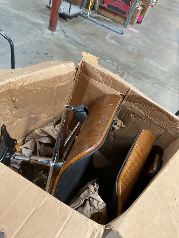 Photo 1 of **SCRATCHES SEEN IN PHOTO**IDS Home High Back Walnut Wood Bentwood Home Office Desk Chair, Black