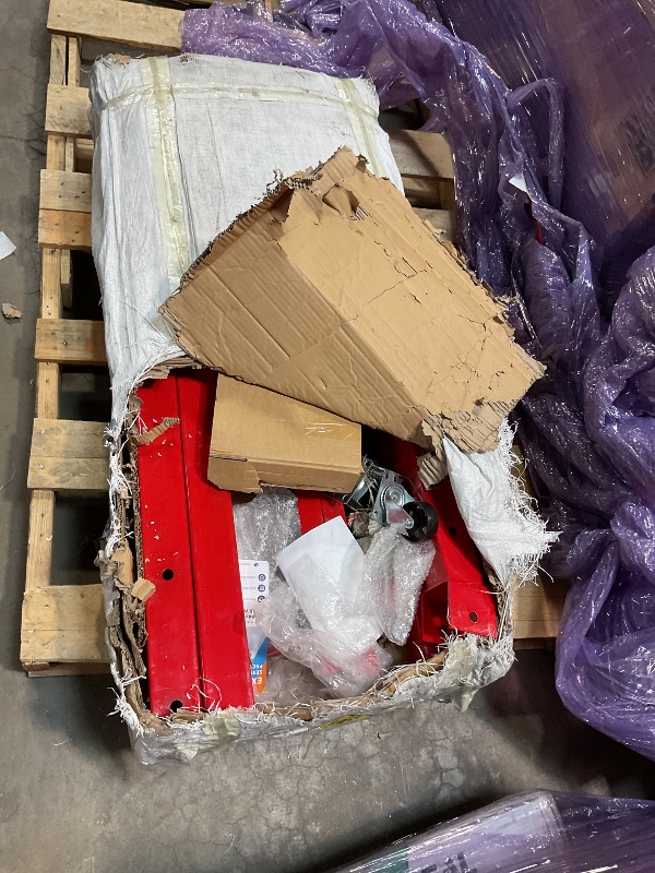 Photo 1 of 2 Ton Folding Hydraulic Engine Hoist, Folding Engine Shop Crane Hoist Lift, Heavy Cherry Picker with 6 Wheels for Garage, Workshop,Cherry