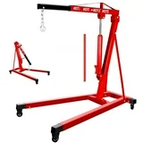 Photo 1 of 2 Ton Engine Hoist , Heavy Duty Cherry Picker 8T Hydraulic pump, 4400 LBS Engine Hoist Crane Lift, Car Shop, Construction Site [LINJI]