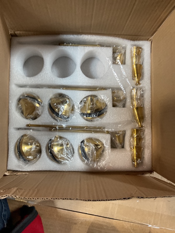 Photo 1 of *missing parts*Pesonlook Brass Gold Candlestick Holders 15 PCS Metal Taper Candle Holders,Tall Metal Candlestick Holders for Table Centerpiece,Wedding,Party,Dinner Home Decoration