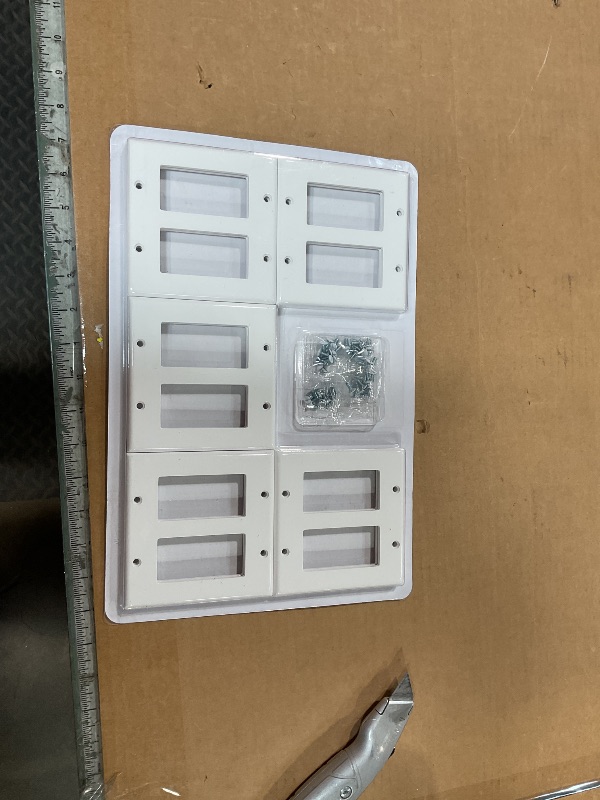 Photo 1 of [10 Pack] BESTTEN Decorator Wall Plate, 2 Gang Standard Size Outlet Cover for GFCI and USB Receptacles, H4.53” x W4.57”, Unbreakable Polycarbonate Material, UL Listed, White