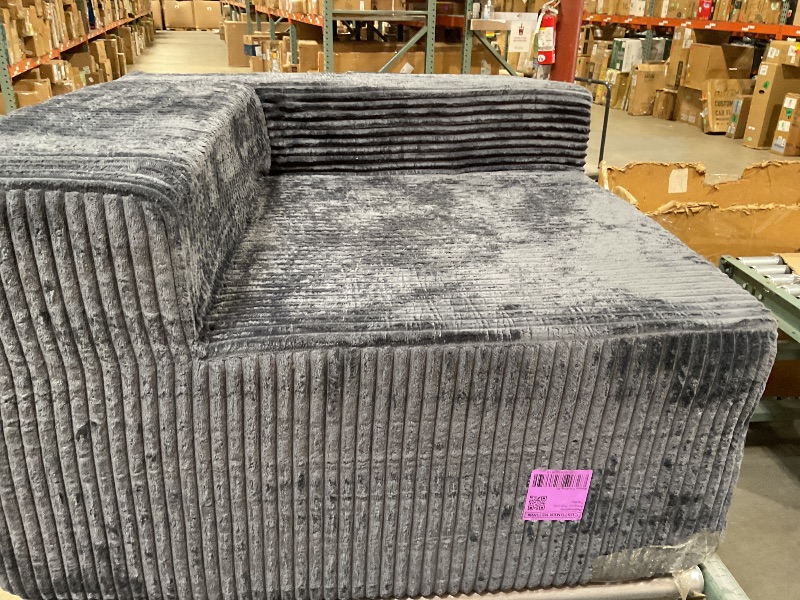 Photo 1 of *** STOCK PHOTO ONLY/USED/MAJOR DAMAGE*** CLOUD BONELESS CORDUROY GRAY CORNER SOFA