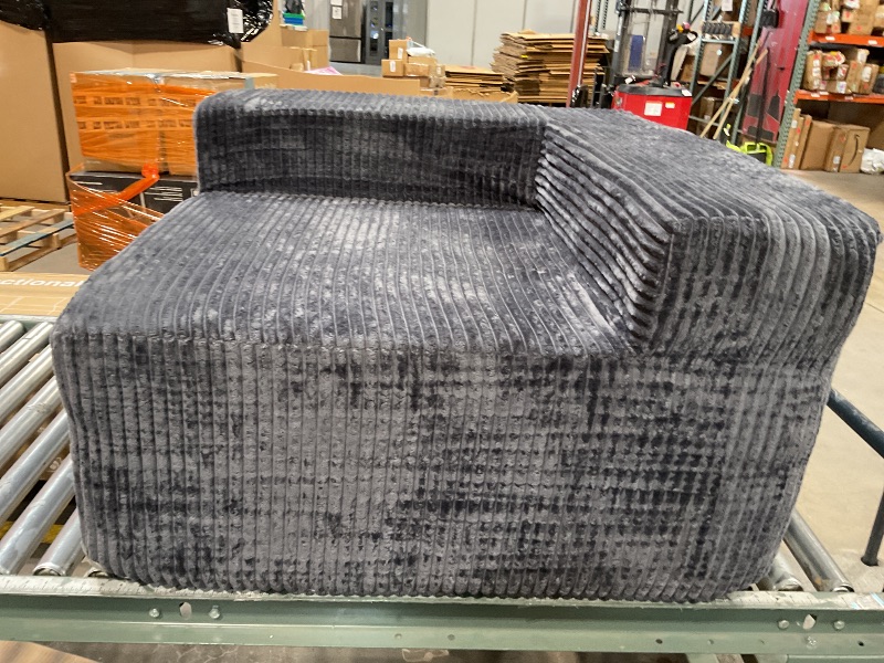 Photo 1 of *** STOCK PHOTO ONLY/USED/MAJOR DAMAGE*** CLOUD BONELESS CORDUROY GRAY CORNER SOFA