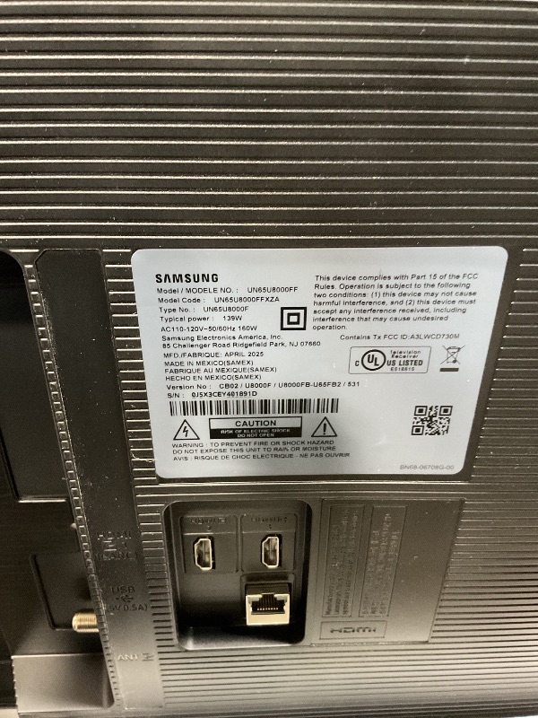 Photo 1 of ***LOCKED*** Samsung 65-Inch Class Crystal UHD U8000F 4K Smart TV (2025 Model) Endless Free Content, Crystal Processor 4K, MetalStream Design, Knox Security, Alexa Built-in