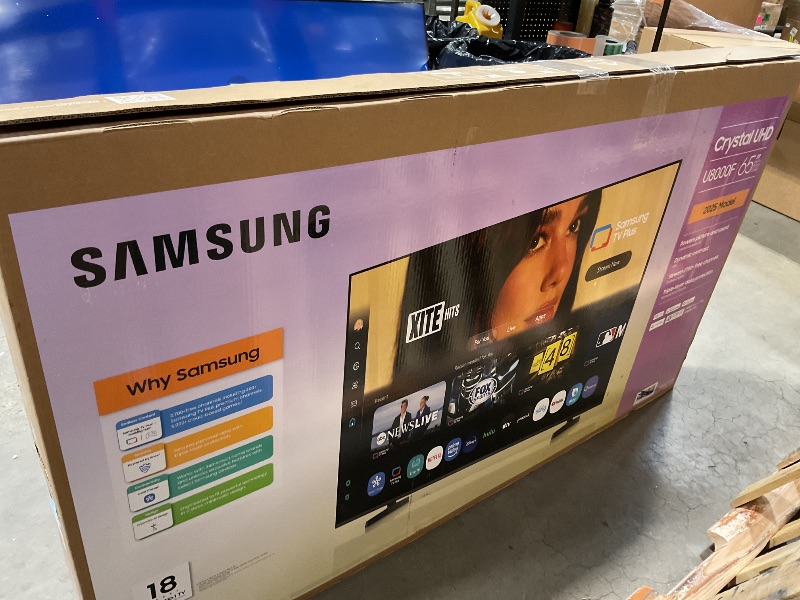 Photo 1 of ***LOCKED*** Samsung 65-Inch Class Crystal UHD U8000F 4K Smart TV (2025 Model) Endless Free Content, Crystal Processor 4K, MetalStream Design, Knox Security, Alexa Built-in