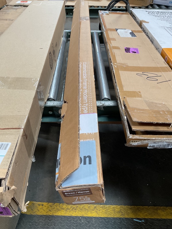 Photo 1 of **MEASUREMENT DIFFERS UNKNOWN EXACT*** Samsung 75” The Frame Customizable Bezel (2025 Model), Magnetic, Quick and Easy Installation, VG-SCFF75BWBZA, Modern Brown