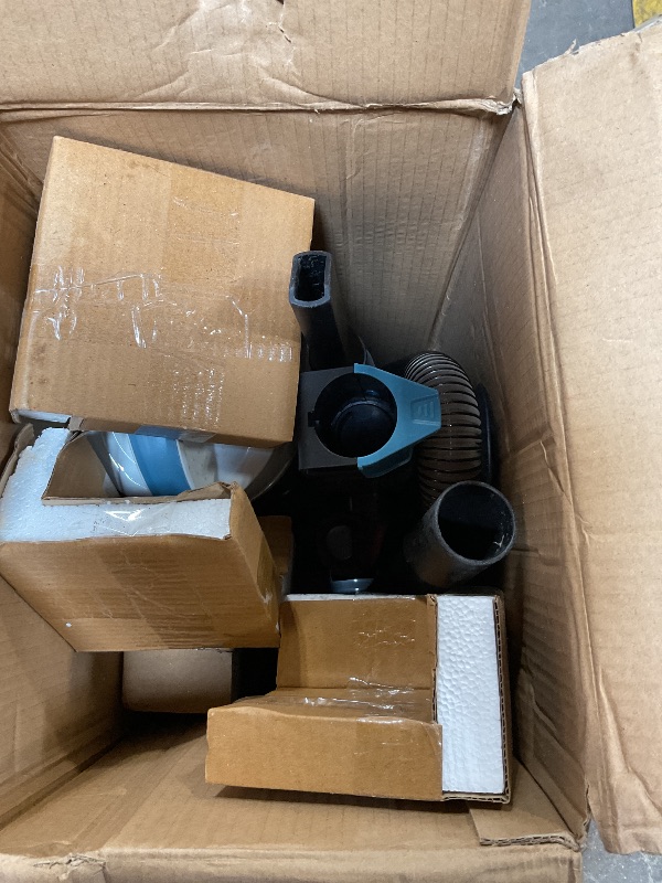 Photo 1 of *** USED/MINOR DAMAGE/UNKNOWN MISSING PARTS ***Amazon Basics Upright Bagless Vacuum Cleaner for Carpet and Hard Floors, Washable Filter, Crevice and Upholstery Tools, Detachable Handle, Lightweight, 1.7L Dust Cup, 25ft Cord, Black/White