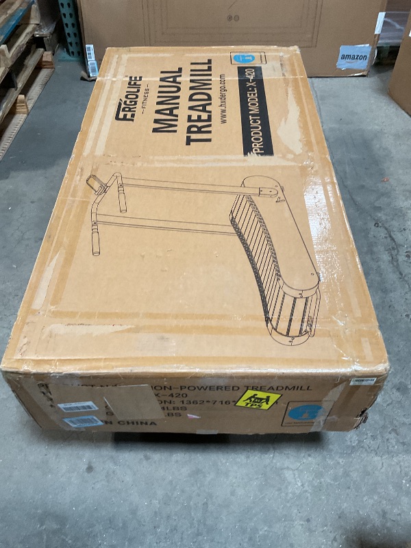 Photo 1 of *** USED/MINOR DAMAGE***ERGOLIFE Curved Treadmill with Non-Electric Motorized, 2-in-1 Folding Treadmill with APP for Home Workout, Compact Manual Walking Pad, Office Running Machine with LCD Display