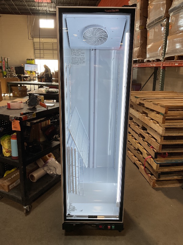 Photo 1 of *** MINOR DAMAGE/UNKNOWN MISSING HARDWARE ***BODEGACOOLER Commercial Beverage Refrigerator with Glass Door,12.5 Cu.Ft Commercial Drink Refrigerator,Upright Large Display Merchandiser Beverage Bar Cooler with Soft LED Light,Adjustable Shelves
