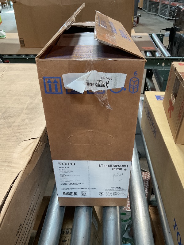 Photo 1 of *** MINOR DAMAGE, FLUSH BUTTON BROKEN***TOTO® Aquia® IV Dual Flush 1.28 and 0.9 GPF Toilet Tank Only with WASHLET®+ Auto Flush Compatibility, Cotton White - ST446EMNA#01