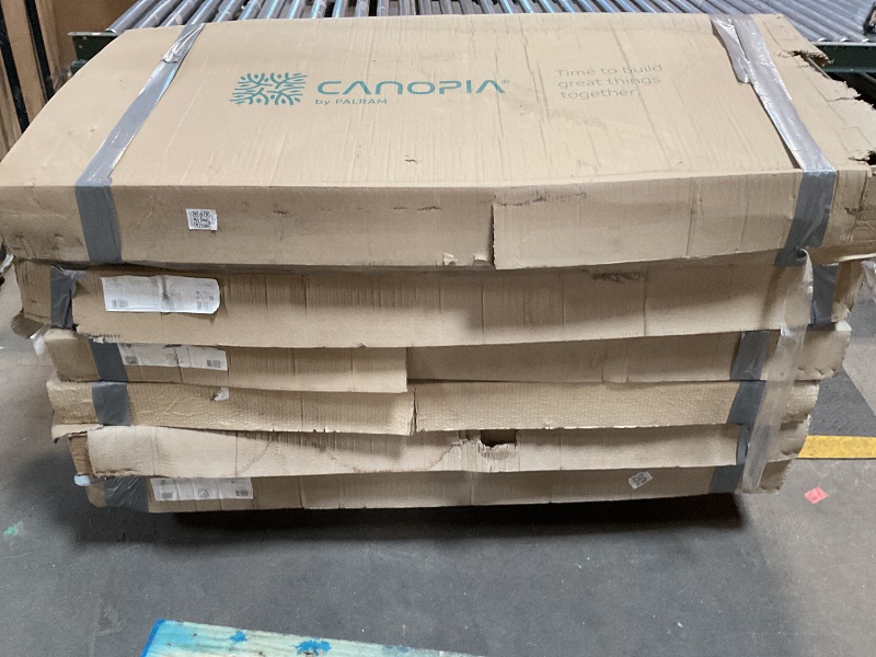 Photo 1 of *** UNKNOWN MISSING PARTS AND HARDWARE/MULTIPLE BOXES – BATCH NUMBERS/TOTAL OF SIX BOXES***Palram Canopia Rion Sun Room 6 Ft. x 14 Ft. Solarium, Lean-to Greenhouse DIY Kit, Attach to House, Large Twin Wall Polycarbonate, 100% UV Protection for Porch, Pati