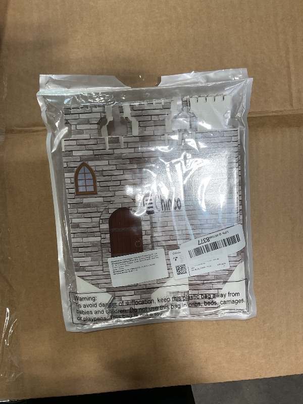 Photo 1 of 12 Pcs Castle Favor Boxes Medieval Party Decorations Cardboard Castle DIY Candy Treat Gift Box for Medieval Knight Princess Birthday Party Table Decorations