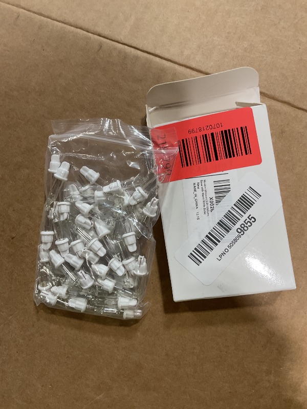 View 2 of ***BULBS ONLY NO WIRE STRING INCLUDED *** Mudder 60Count 2.5V Christmas 50/100/150/200 Count Mini Incandescent Wire String Lights Replacement Bulbs Indoor/Outdoor Christmas Lights Decor for Home Xmas Tree (White Base with Warm White Bulb)