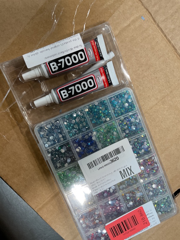 Photo 1 of 10000Pcs Multicolored 5mm Rhinestones for Bedazzling Crafting with b7000 Glue, Flatback Rainbow Colored SS20 Rinestones Crystals Gems Diamonds, Flat Back Multi Colorful Gemstones Jewels Stones