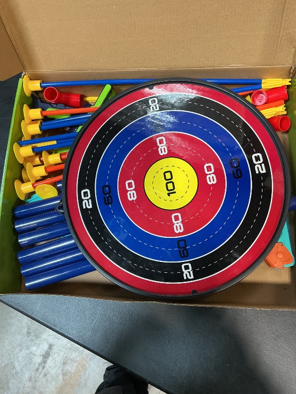 Photo 1 of **FOR PARTS ONLY/ NON-FUNCTIONAL** 2 Pack Bow and Arrow Set for Kids, Light Up Archery Set with 14 Suction Cup Arrows, Archery Targets Outdoor Games for Kids Ages 4-8 8-12, Birthday Gifts Toys for 5 6 7 8 9 10 11 12 Year Old Boys Girls