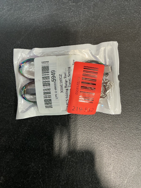 Photo 1 of 2 PCS ?folding Badge Reel Scissors, Small Portable Badge Scissors for Nurses, Stainless Steel Mini Folding Scissor with Keychain for Craft, Office, Home, Travel, Sewing