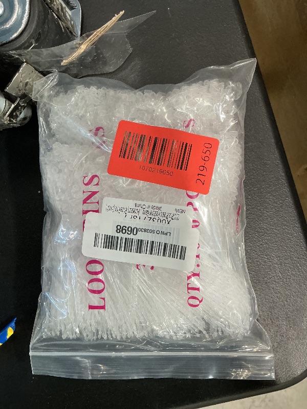 Photo 1 of 1000Pcs Plastic Fastener Hang Tag Snap Lock White for Retail Store Accessory Price Pins (3 Inch)
