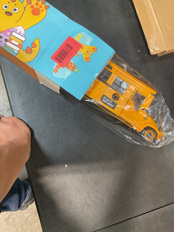 Photo 1 of Crelloci Take Apart School Bus Toy, Large DIY Assembly Vehicle with Screwdriver Handle + 3 Bits, Lights & Sounds, Inertia Powered, Openable Doors, Includes 2 Student Figures – Gift for Kids Ages 3+