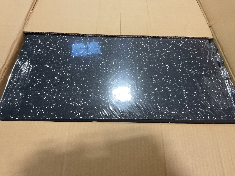 Photo 1 of 1/2in Thick 48 Sq Ft Rubber Top High Density EVA Foam Exercise Gym Mats Non-Slip 12 Pcs - Interlocking Puzzle Floor Tiles for Home Gym Heavy Workout Equipment Flooring - 24 x 24in Tile, Black & White