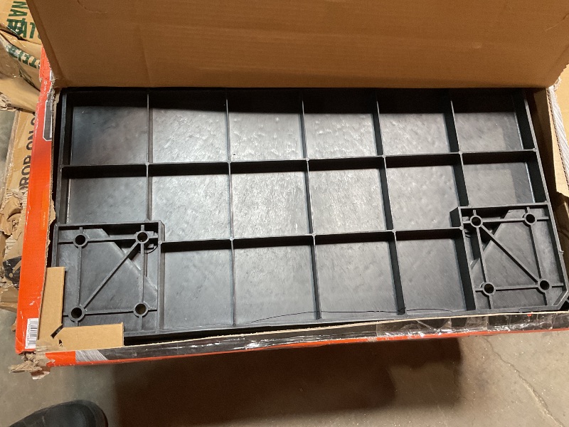 Photo 1 of ***MAJOR DAMAGE ***Klein Tools 54831MB MODbox Utility Cart, 2-Shelf Heavy Duty Rolling Tool Cart, 500-Pound Capacity, 6-Inch Wheels, for Jobsite, Warehouse