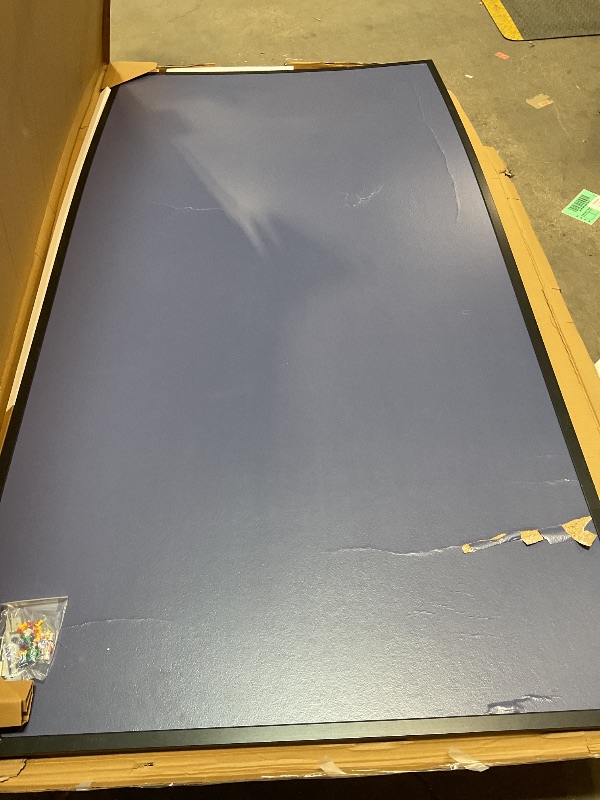 Photo 1 of ***MAJOR DAMAGE ***INNOVART Extra Large Cork Bulletin Board 96"X48" with 40 Push Pins, Corkboard with Black Wood Frame, Cork Notice Board Message Board for Wall, Wall Mount Framed Pin Board for Home, Office, School