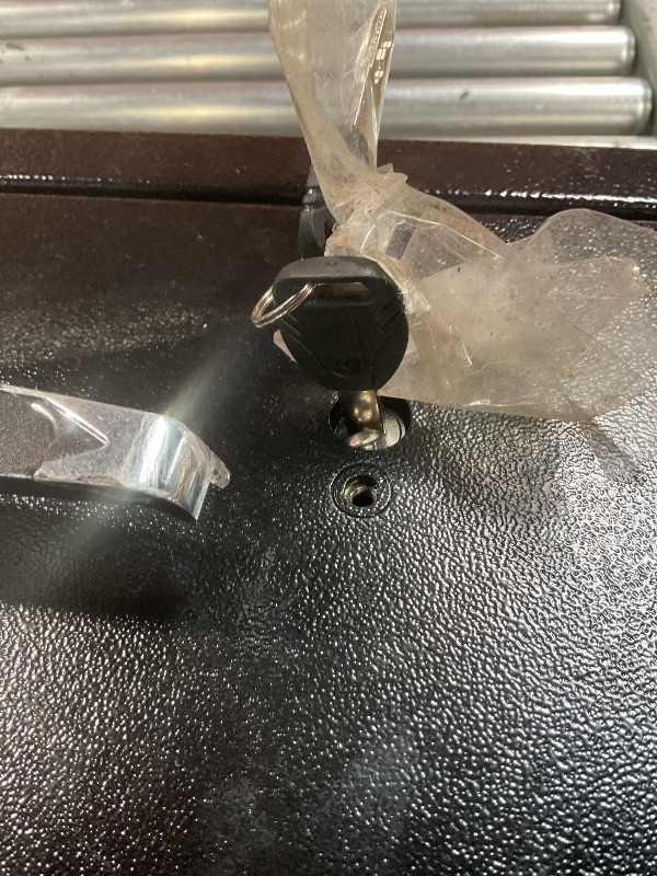 Photo 1 of ***USED, MINOR DAMAGE***Gun Safe, 3-5 Gun Cabinet with Separate Locker, Gun Safe for Rifles and Pistols with Dual Alarm and Mute Mode, Shotgun Safe with LED Light, Rifle Safes for Home with Removable Shelf