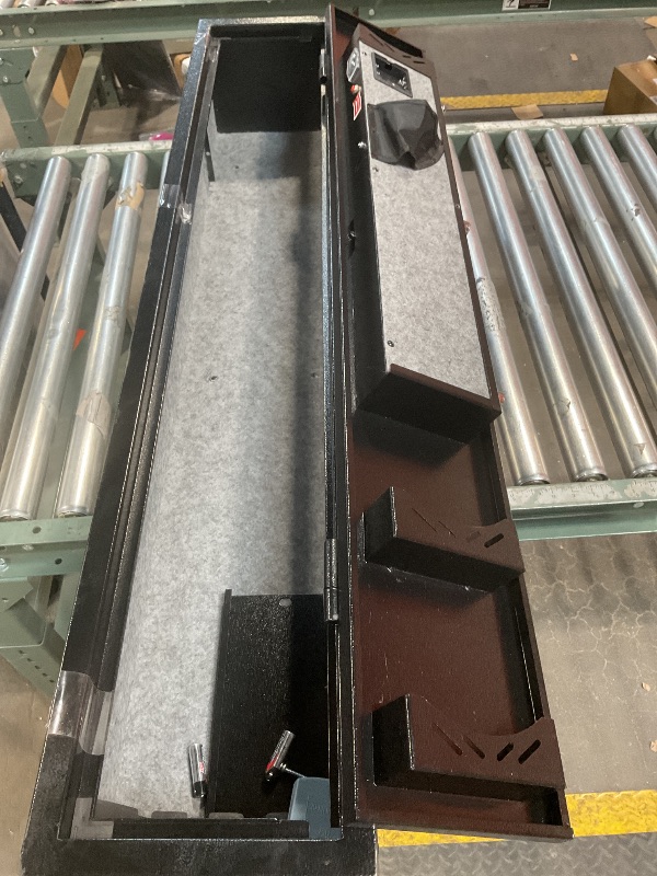 Photo 1 of ***USED, MINOR DAMAGE***Gun Safe, 3-5 Gun Cabinet with Separate Locker, Gun Safe for Rifles and Pistols with Dual Alarm and Mute Mode, Shotgun Safe with LED Light, Rifle Safes for Home with Removable Shelf