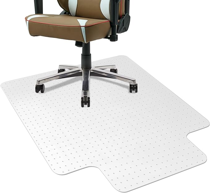 Photo 1 of *** PICTURE FOR REFERENCE***Office Chair Mat for Carpet with Lip, Flat Shipping Heavy Duty Hard Clear Chair Mats, Under Desk Protector Floor Mat, Smooth Glide Plastic Rolling Computer ChairMat (32x48 Inch)