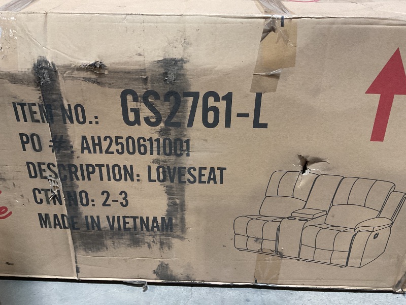 Photo 1 of *** BOX ONE AND TWO ONLY OUT OF THREE***Modern Reclining Sectional Sofa Set, Faux Leather L-Shaped 3-Piece Couch 72.8? with Cup Holders Storage Console, Overstuffed Cushions, Manual Recliner for Living Room & Home Theater (Brown, Set)