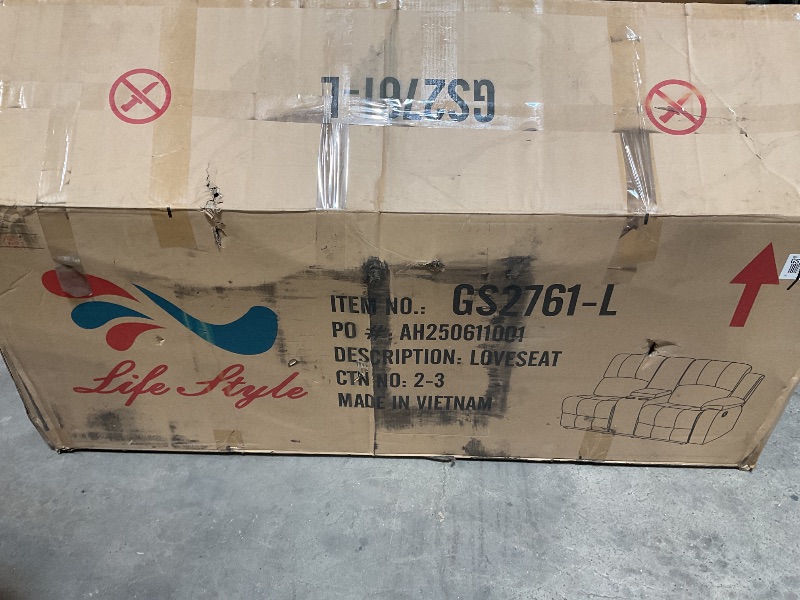 Photo 1 of *** BOX ONE AND TWO ONLY OUT OF THREE***Modern Reclining Sectional Sofa Set, Faux Leather L-Shaped 3-Piece Couch 72.8? with Cup Holders Storage Console, Overstuffed Cushions, Manual Recliner for Living Room & Home Theater (Brown, Set)