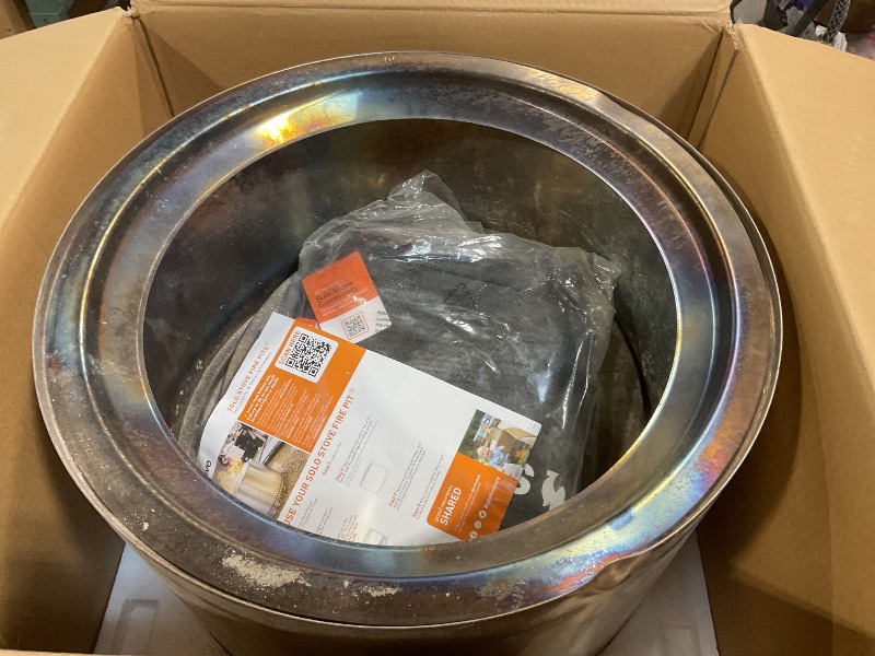 Photo 1 of *** USED, MINOR DAMAGE***Solo Stove Bonfire with Stand | 19.5" Smokeless Fire Pit, Removable Ash Pan | Portable Stainless Steel Wood Burning Outdoor Fireplace, Ideal for 4–6 People, 21.75 lbs