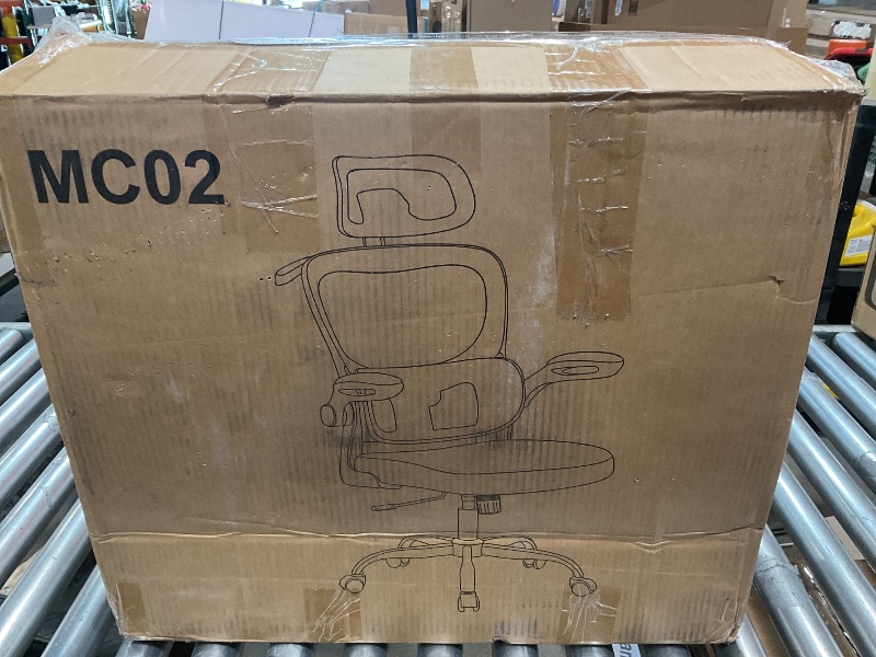 Photo 1 of *** MISSING BASE PIECES ***AreShark Office Chair Ergonomic Desk Chairs with Adjustable Lumbar Support& Headrest Hanger, High Back Breathable Mesh Chair with Wheels, Rolling Swivel Comfy Task Computer Chair for Home Work Gaming