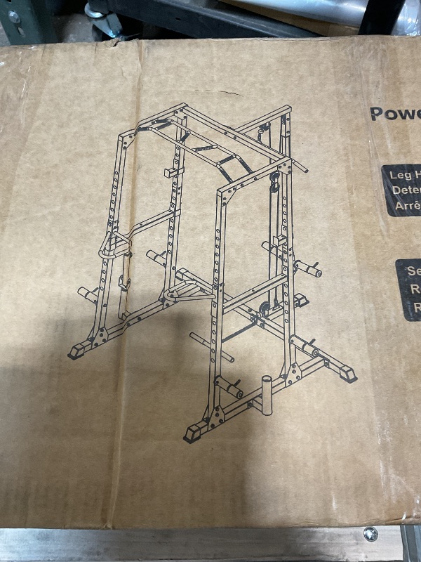 Photo 1 of *** CARTON, ONE OF TWO ONLY ***Fitness Reality XLT Squat Rack with LAT Pulldown, Landmine, Weight Horn Attachments , Barbell Holder