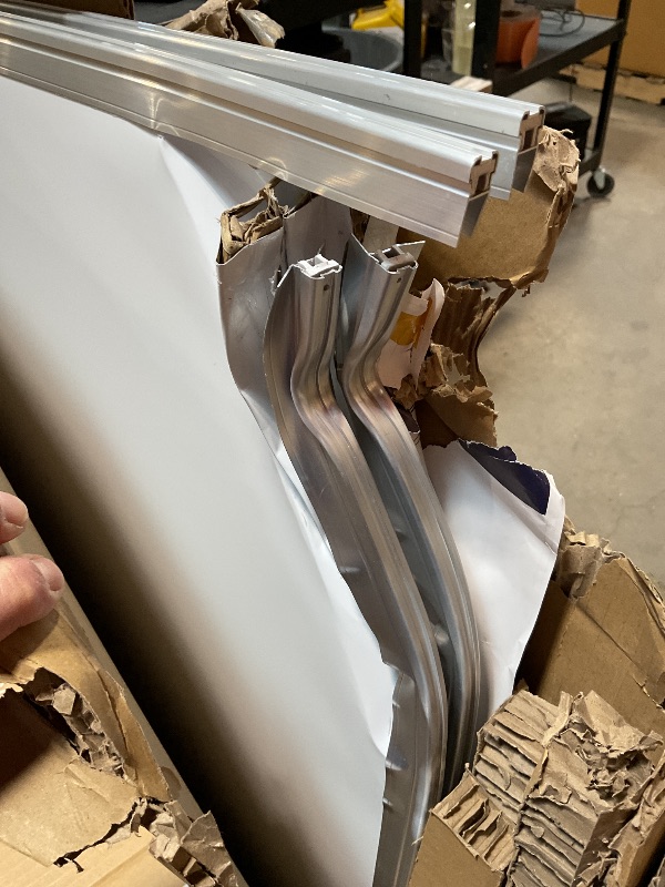 Photo 1 of ***MAJOR DAMAGE ***maxtek Rolling Whiteboard, 96x48 Large Double-Sided White Board Dry Erase on Wheels, Giant Magnetic White Board Standing for Office, School, Home Office, Homeschool