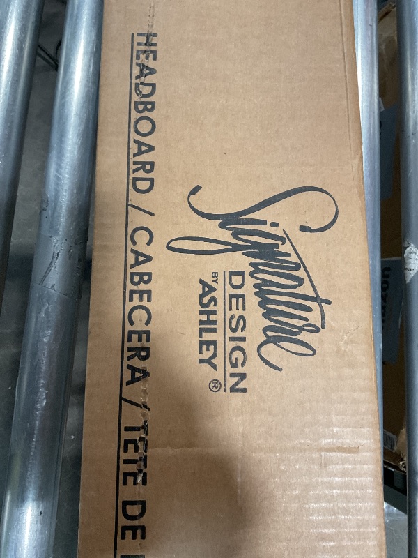 Photo 1 of *** HEADBOARD ONLY ***Signature Design by Ashley Simmenfort Transitional Twin Bookcase Storage Floor Bed with USB Ports, Foundation or Box Spring Not Needed, Blue