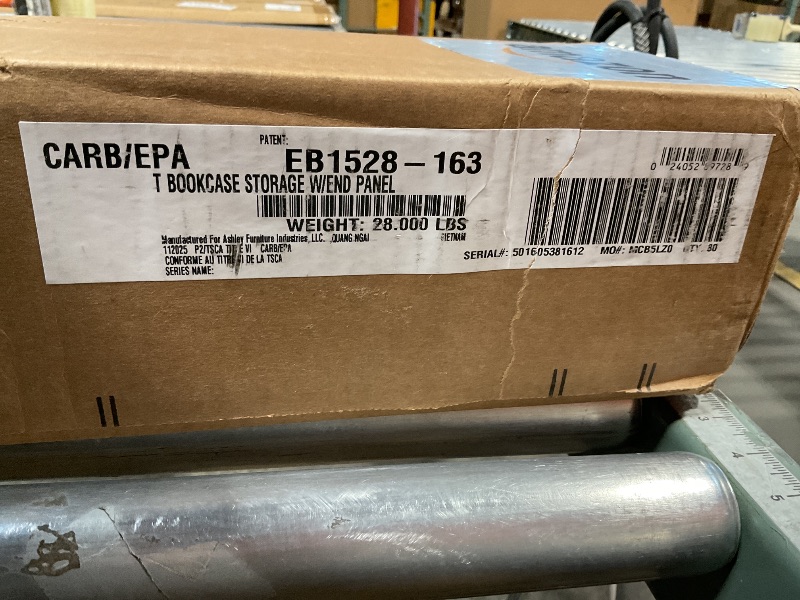 Photo 1 of *** HEADBOARD ONLY ***Signature Design by Ashley Simmenfort Transitional Twin Bookcase Storage Floor Bed with USB Ports, Foundation or Box Spring Not Needed, Blue