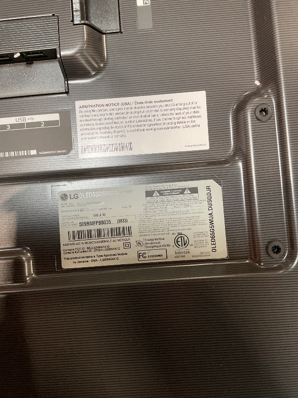 Photo 1 of **RECEIVES POWER BUT SCREEN DOES NOT COME ON/CRACK IN CORNER**LG 65-Inch Class OLED evo AI Super Upscaling 4K G5 Series Smart TV w/Dolby Atmos, Vision, HDR10, Filmmaker Mode, Wow Orchestra, Alexa Built-in (OLED65G5WUA, 2025)