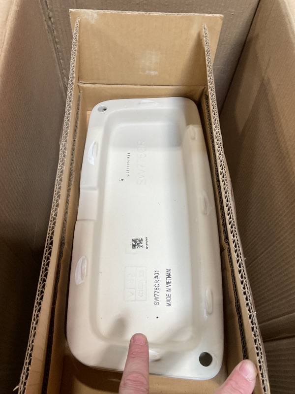 Photo 1 of **TANK AND LID ONLY**TOTO Drake Two-Piece Elongated 1.6 GPF Universal Height TORNADO FLUSH Toilet with CEFIONTECT, Cotton White - CST776CSFG#01