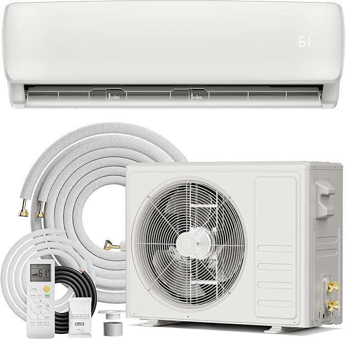 Photo 1 of *** PICTURE FOR REFERENCE, OUTSIDE UNIT ONLY ****9000 BTU Mini Split AC/Heating System,19 SEER2 110/120V Energy Efficient Ductless Inverter System,Cools Up to 450 Sq.Ft with Pre-Charged Condenser,Heat Pump & Installation Kits