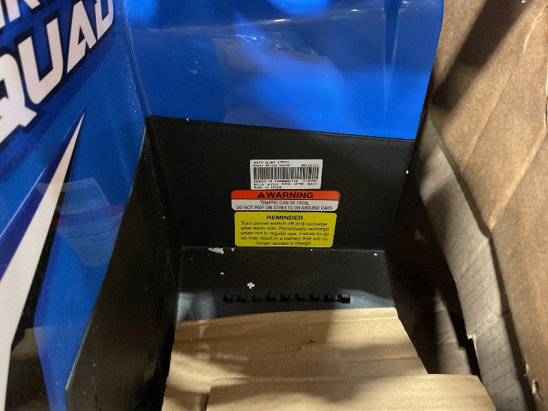 Photo 1 of *** USED, MINOR DAMAGE ***Razor Kids Electric Mini Dirt Quad Bike 4 Wheeler ATV 24 Volt, Blue (Open Box)