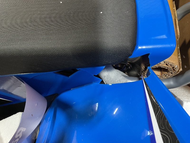 Photo 1 of *** USED, MINOR DAMAGE ***Razor Kids Electric Mini Dirt Quad Bike 4 Wheeler ATV 24 Volt, Blue (Open Box)