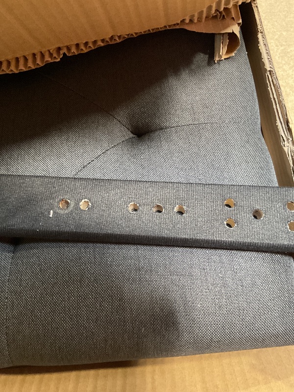 Photo 1 of *** USED, MINOR DAMAGE, UNKNOWN MISSING HARDWARE***Lucid Mid-Rise Upholstered Headboard - Diamond Tufted - Padded Polyester - Adjustable Height from 34” to 46” - Easy Assembly - Bed Frame or Wall Mount - Sturdy - Charcoal - King / Cal King Size