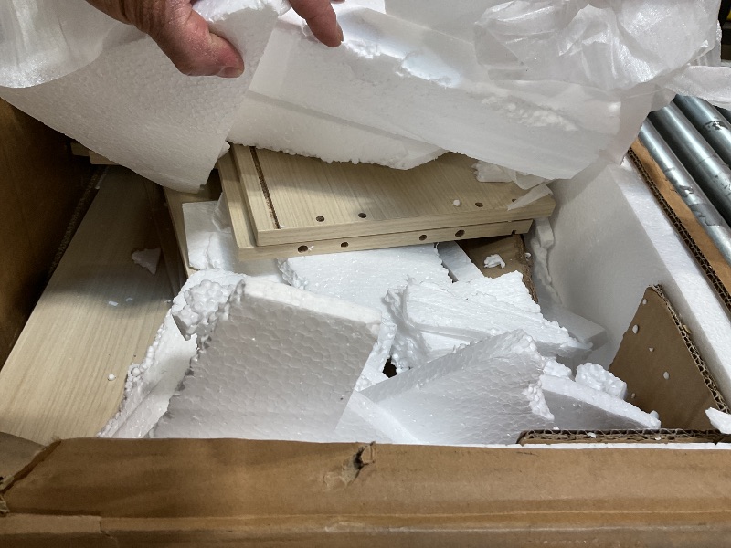 Photo 1 of *** USED, UNKNOWN MISSING HARDWARE***VASAGLE Custos Collection - Bookshelf, 5-Tier Bookcase, Book Shelf, Open Storage Shelf, 9.4 x 23.6 x 52.8 Inches, for Living Room, Home Office, Dinning Room, Natural Beige ULBC165L01